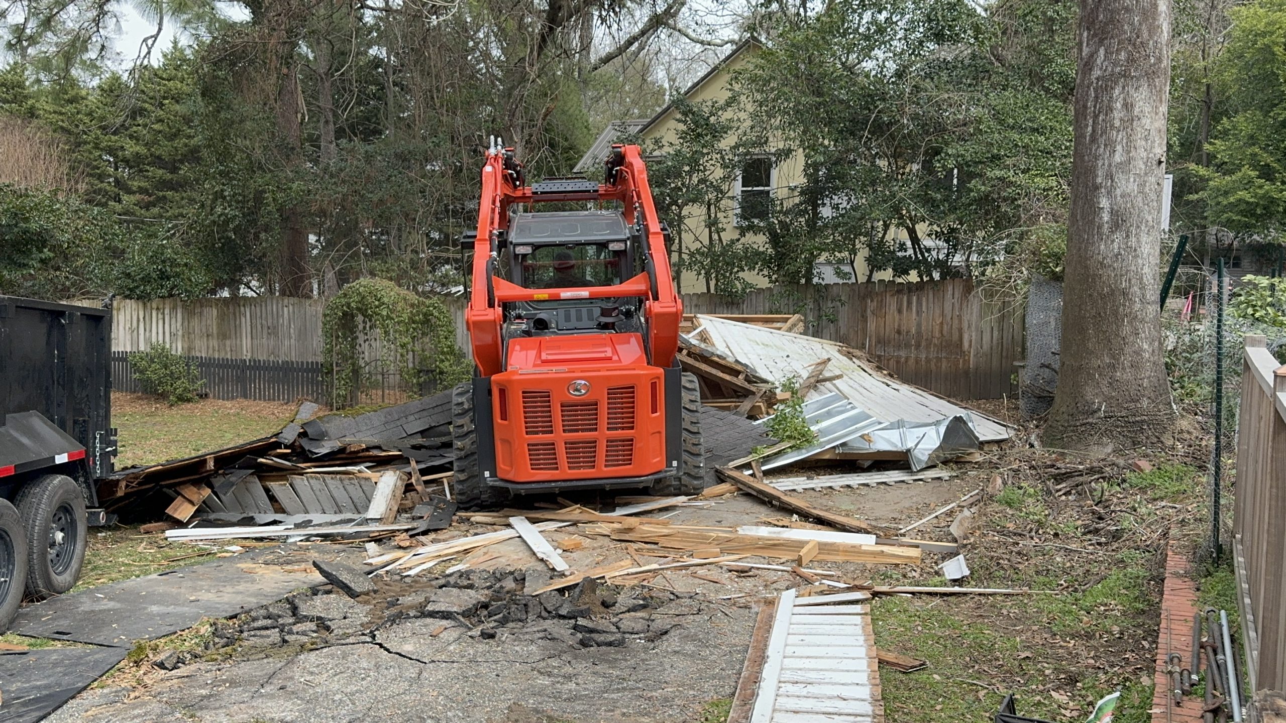 Overall view of completed accessory building project
