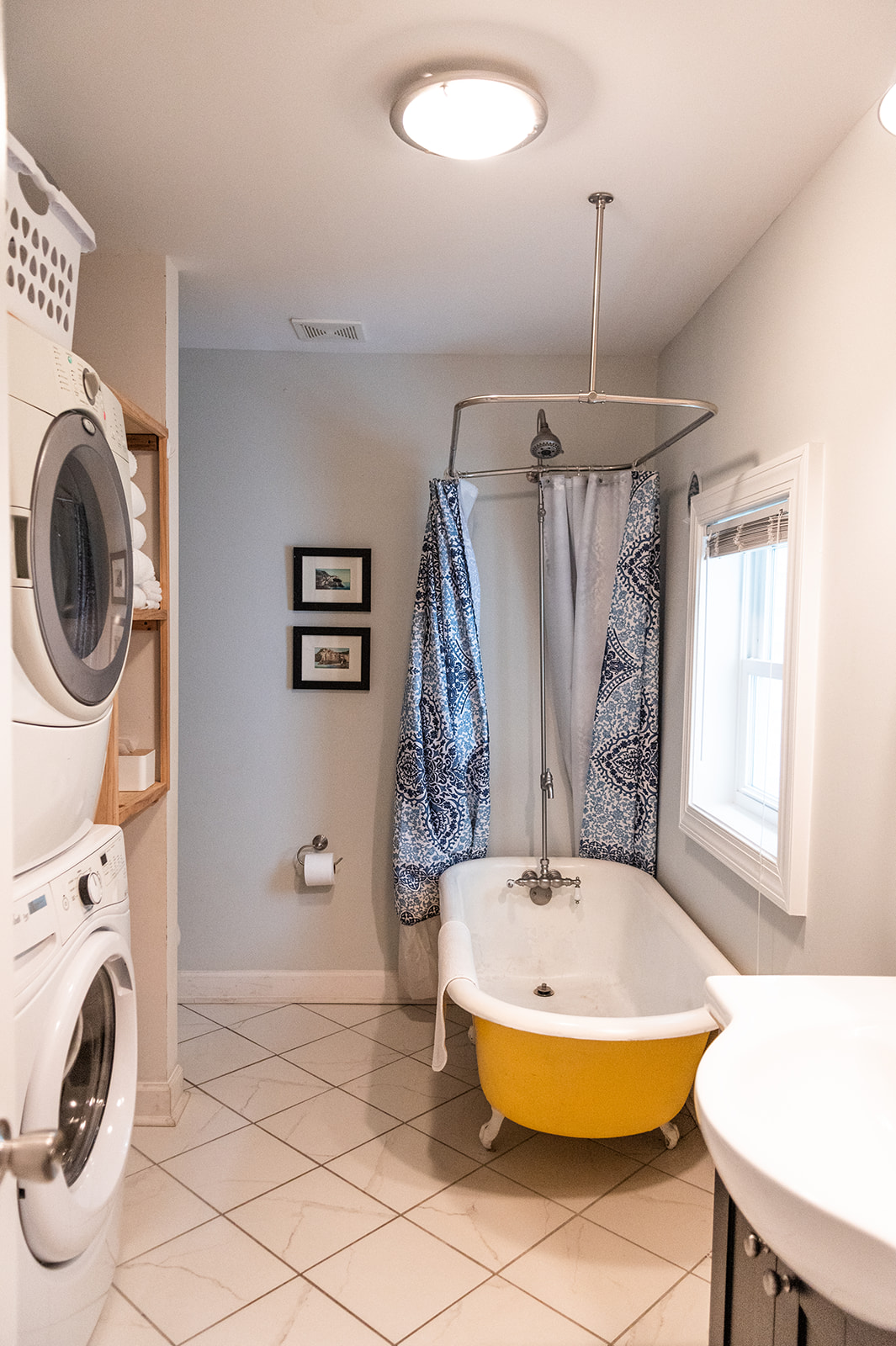 Bedroom with restored historic details and modern comfort