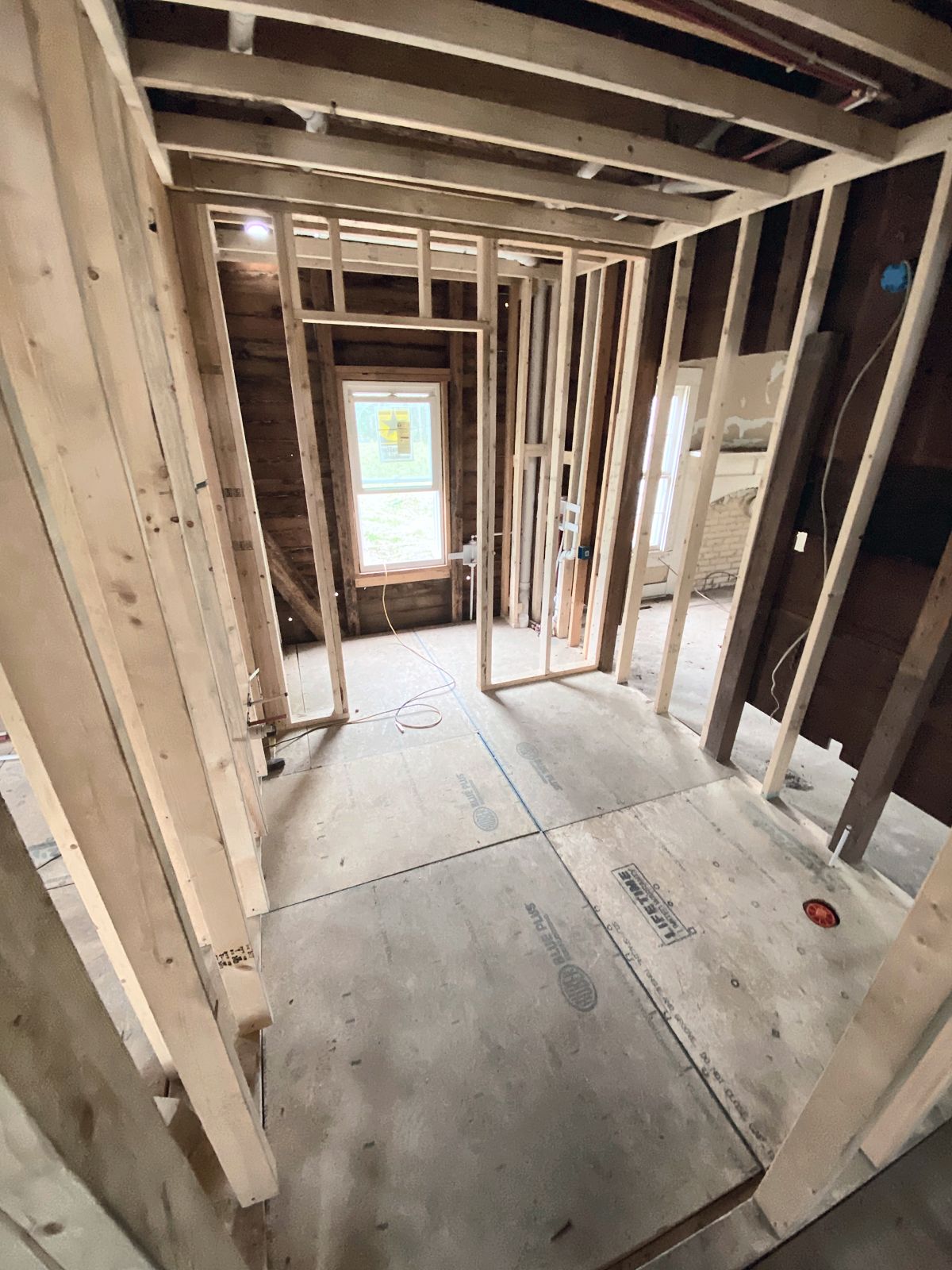 Bathroom sub floors are down