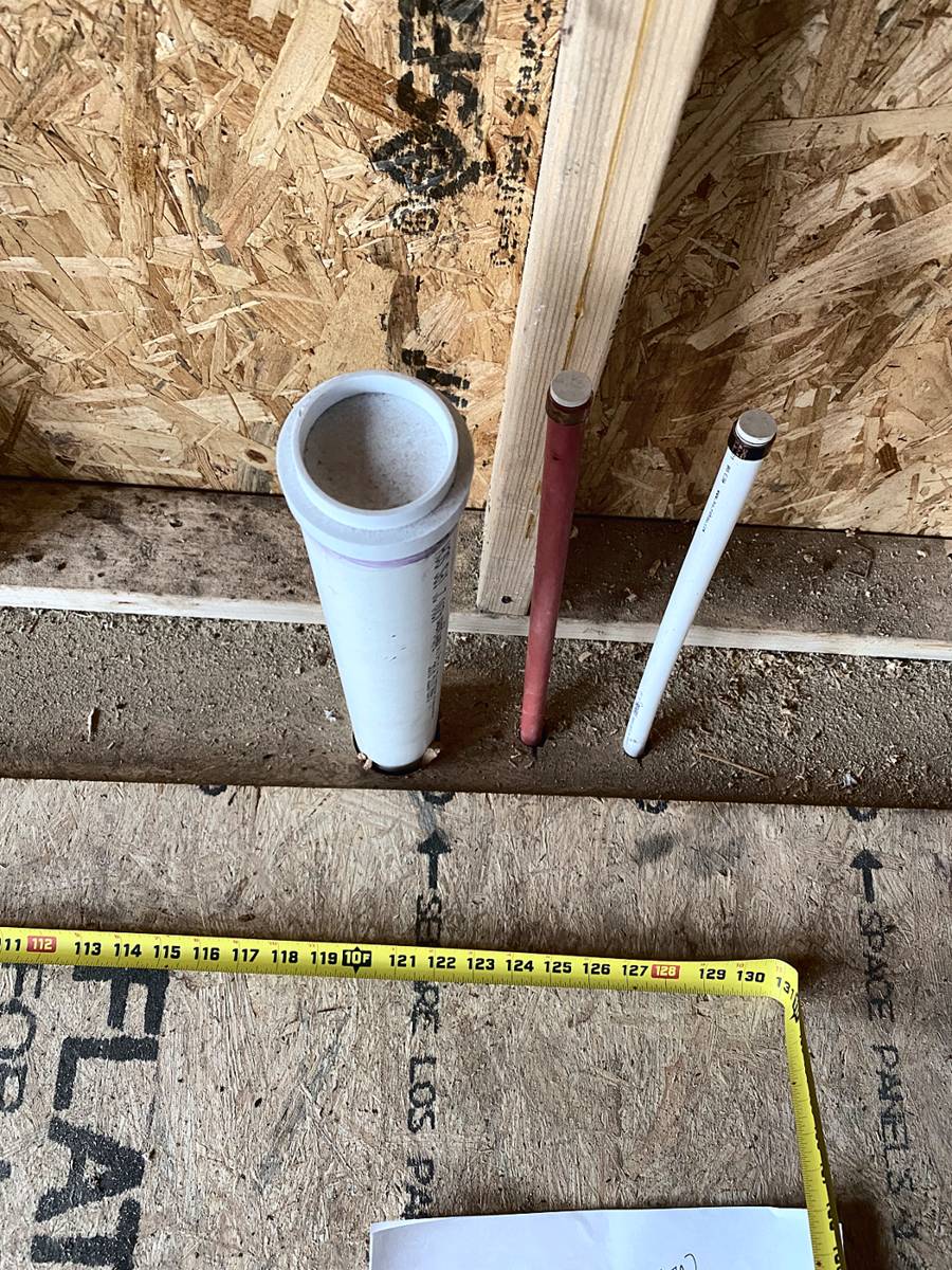 New plumbing installed in kitchen