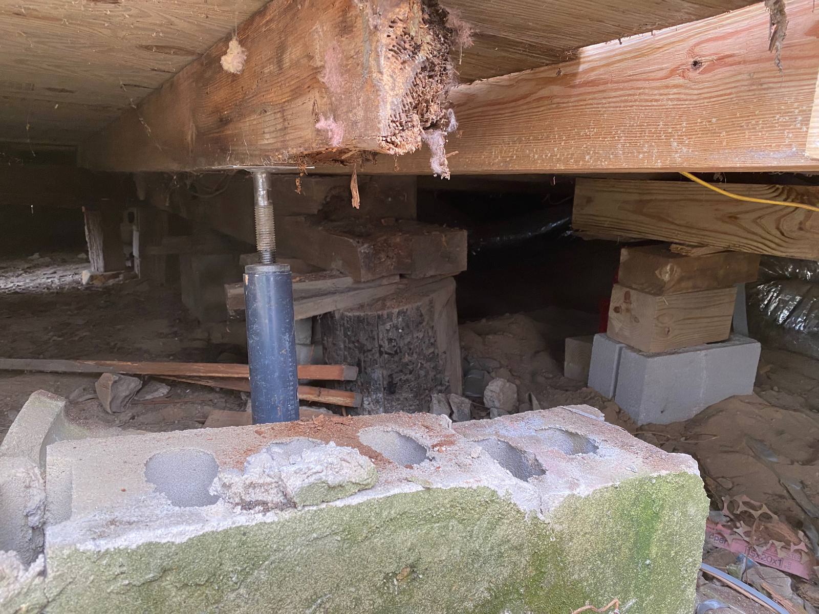 Existing foundations that needed to be replaced
