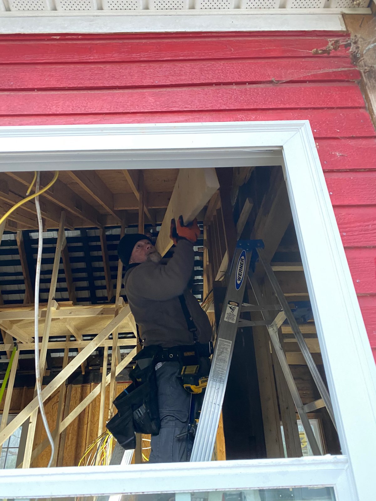 Installing new rafters on a poorly framed roof