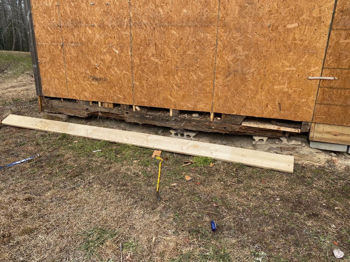 Preparing for foundation repair on existing addition that had excessive termite damage