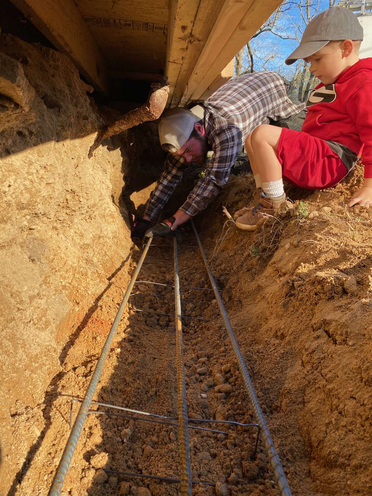 Rebar in the footing