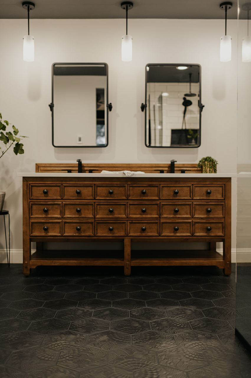 Luxury bathroom remodel by Transform NC